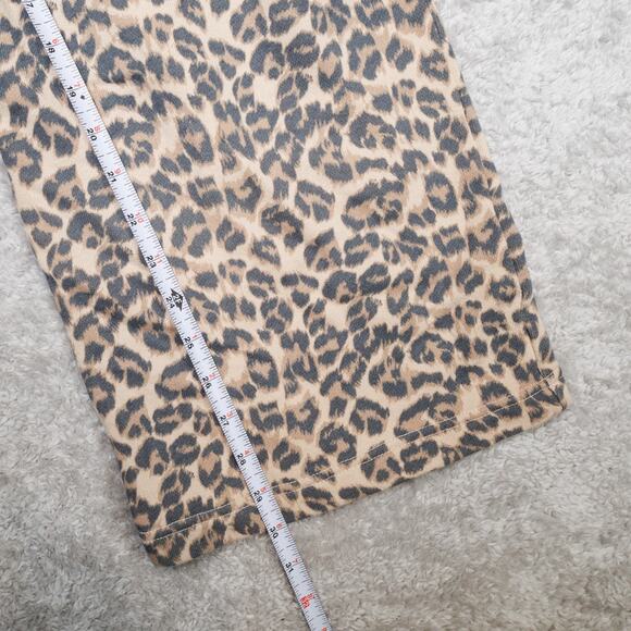 American Eagle Aerie Leopard Print New Heights Fleece Trousers Womens Size M - Picture 6 of 13